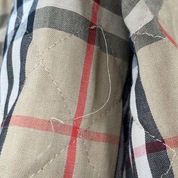 Burberry London Wool Blend Jacket Nova Check Quilted Lined Brown Men's XLarge - Picture 10 of 16